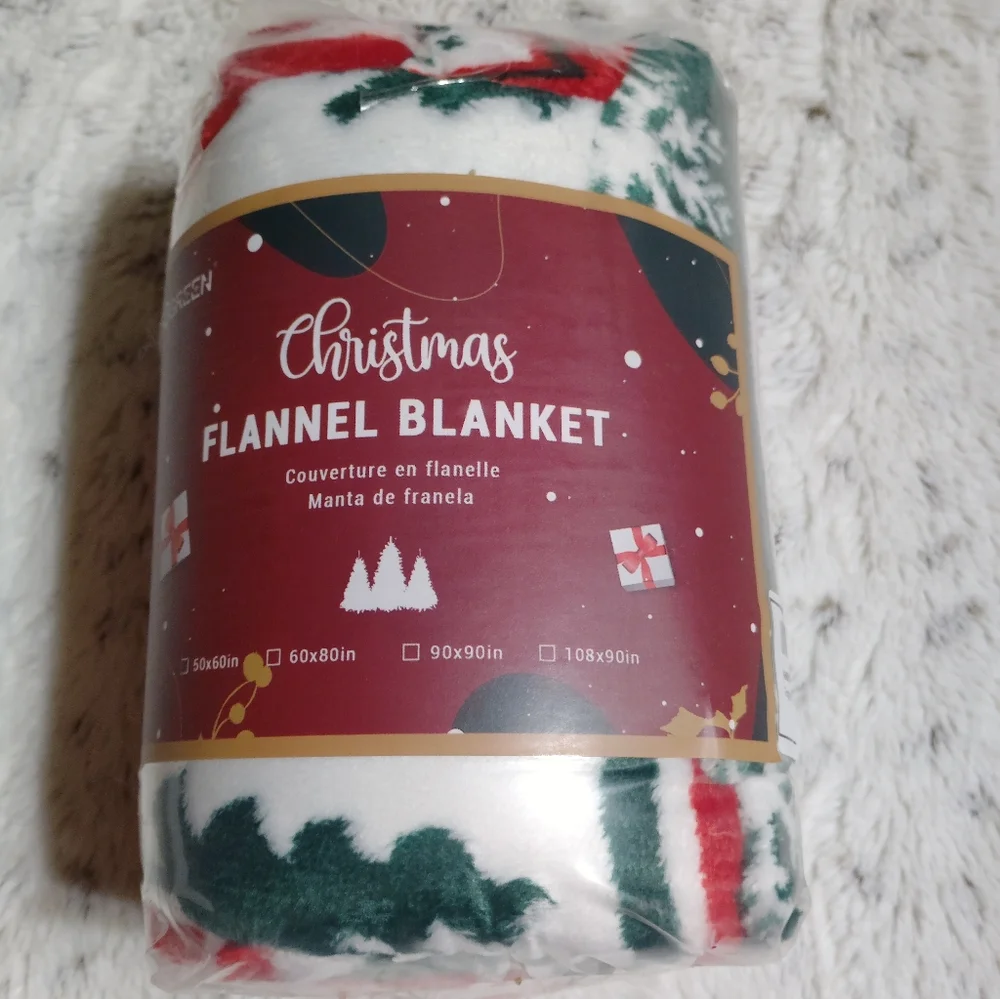 Cozy Blanket Printed Blanket Throw Christmas Deer.